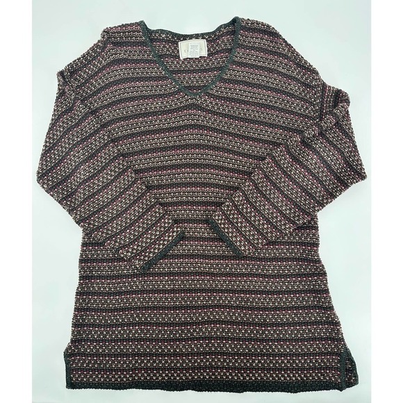 Express Tricot knit pullover striped sweater women’s size M - Picture 1 of 5